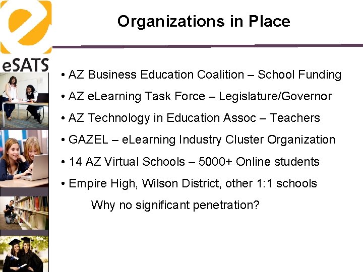 Organizations in Place • AZ Business Education Coalition – School Funding • AZ e.