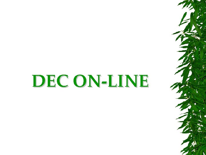 DEC ON-LINE 