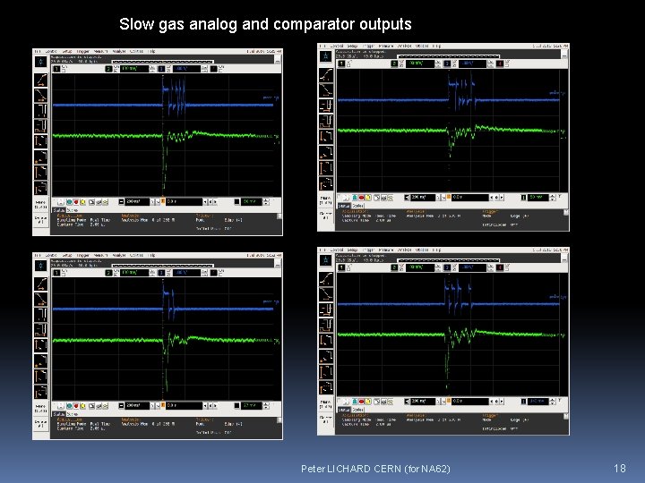 Slow gas analog and comparator outputs Peter LICHARD CERN (for NA 62) 18 