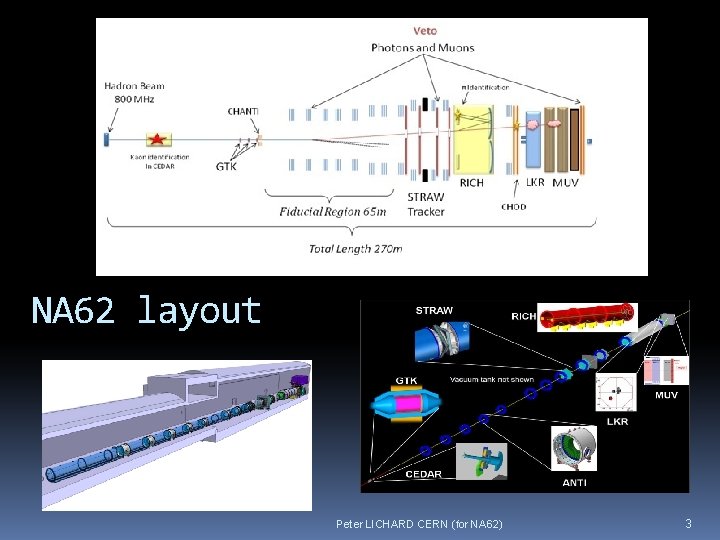 NA 62 layout Peter LICHARD CERN (for NA 62) 3 