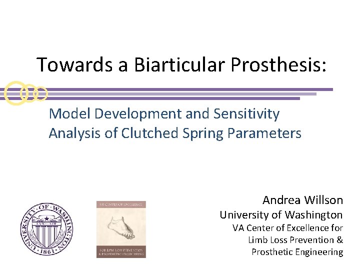 Towards a Biarticular Prosthesis: Model Development and Sensitivity Analysis of Clutched Spring Parameters Andrea