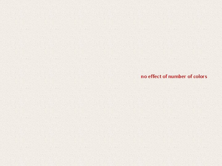 no effect of number of colors no effect of number of colors