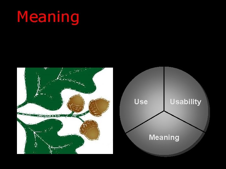 Meaning Use Usability Meaning Meaning Use Usability Meaning