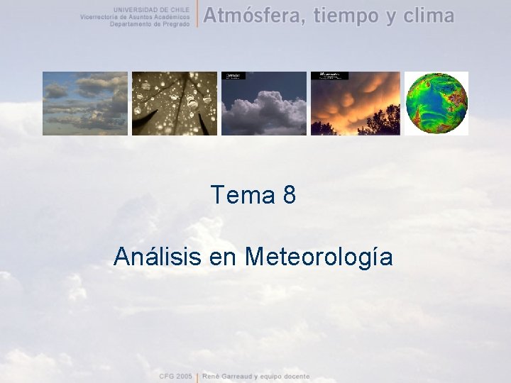 Tema 8 Análisis en Meteorología 