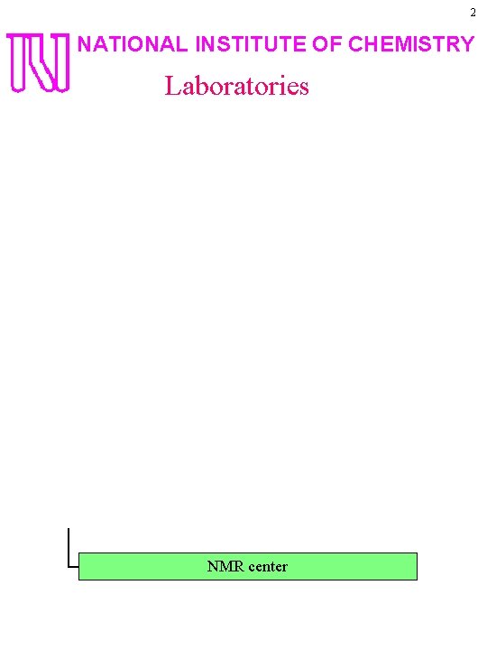 2 NATIONAL INSTITUTE OF CHEMISTRY Laboratories NMR center 