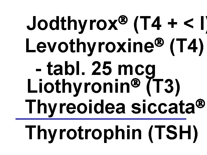  Jodthyrox (T 4 + < I) Levothyroxine (T 4) - tabl. 25 mcg