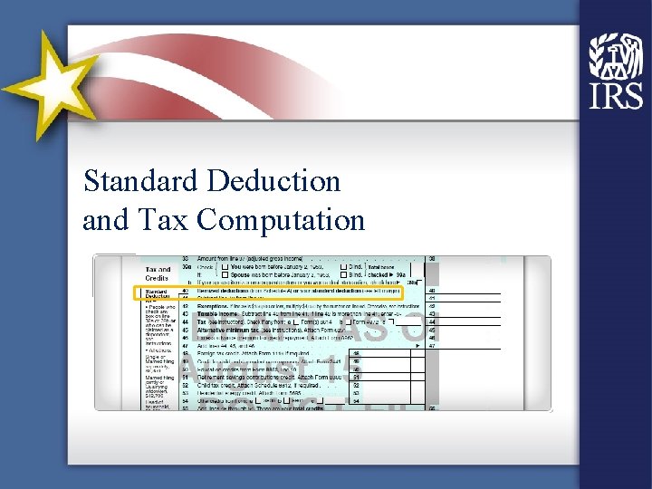 Standard Deduction and Tax Computation 