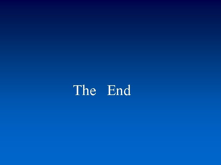 The End 