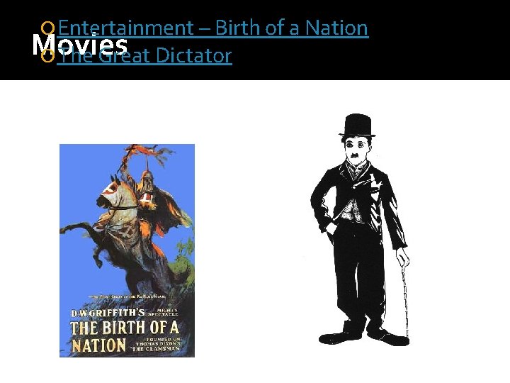  Entertainment – Birth of a Nation The Great Dictator Movies 