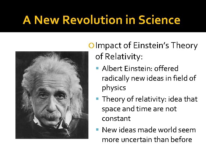 A New Revolution in Science Impact of Einstein’s Theory of Relativity: Albert Einstein: offered