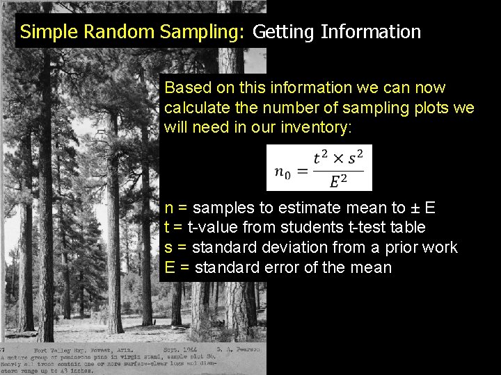 Simple Random Sampling: Getting Information Based on this information we can now calculate the