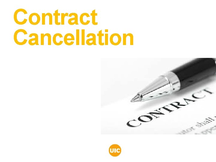 Contract Cancellation Contract Cancellation