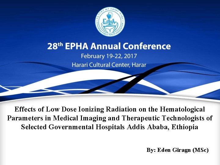 Effects of Low Dose Ionizing Radiation on the Hematological Parameters in Medical Imaging and