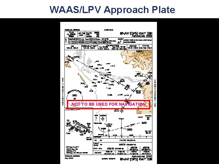 WAAS/LPV Approach Plate NOT TO BE USED FOR NAVIGATION IEEE NJ Coast Chapter May