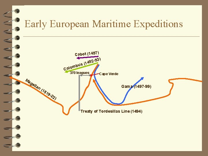 Early European Maritime Expeditions Cabot (1497) ) 2 -93 9 4 1 ( bus