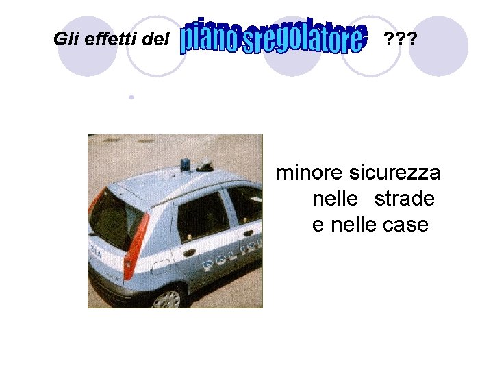 Gli effetti del ? ? ? minore sicurezza nelle strade e nelle case 