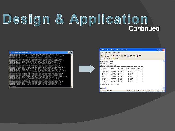 Design & Application Continued 