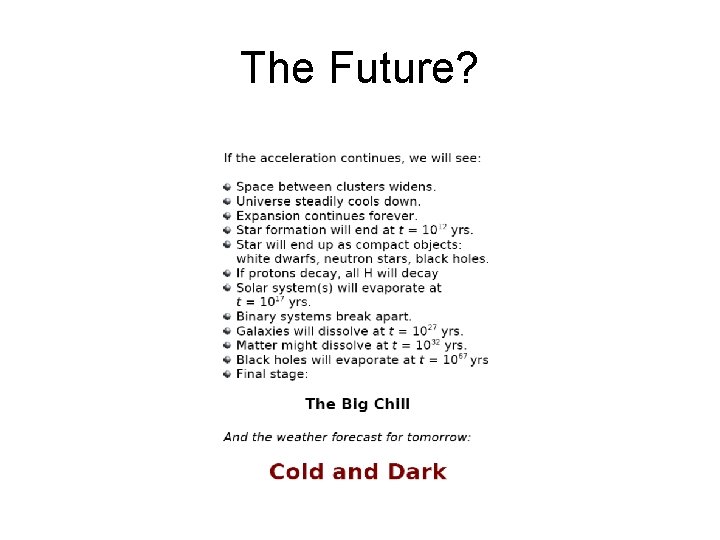 The Future? 