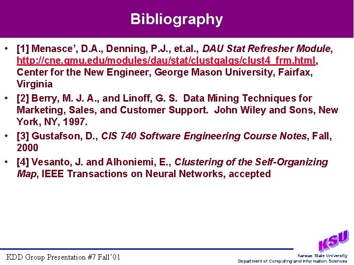 Bibliography • [1] Menasce’, D. A. , Denning, P. J. , et. al. ,