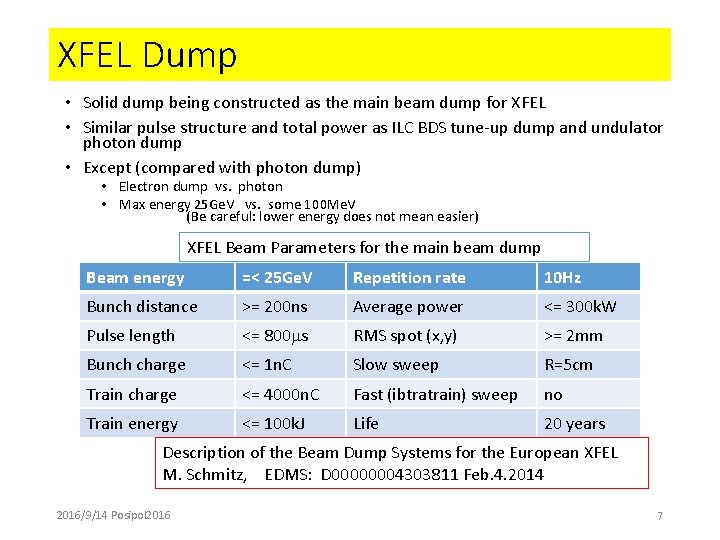 XFEL Dump • Solid dump being constructed as the main beam dump for XFEL