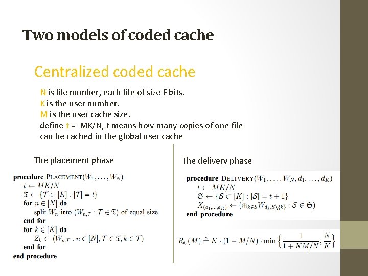 Coded Cache Problem Yuchen Deng 5120309495 OUTLINE Introduction