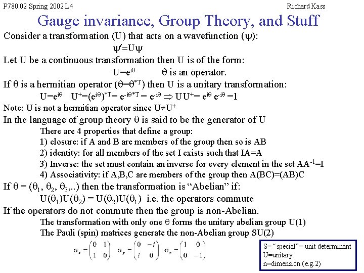 P 780 02 Spring 02 L 4 Conservation