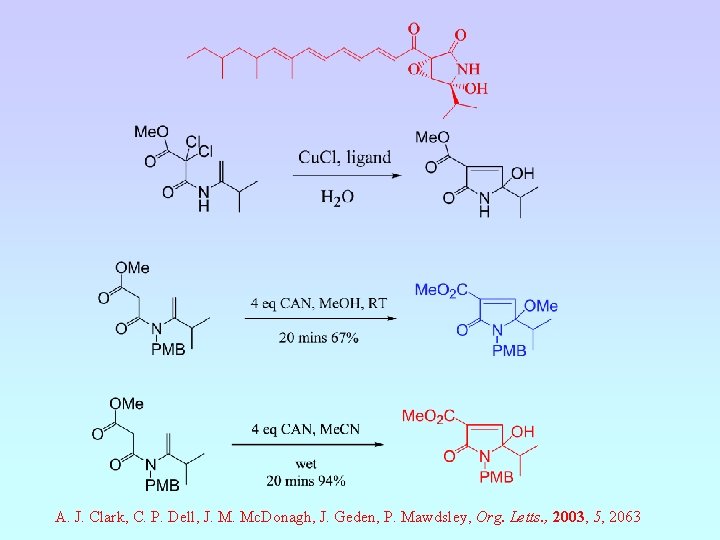 A. J. Clark, C. P. Dell, J. M. Mc. Donagh, J. Geden, P. Mawdsley,