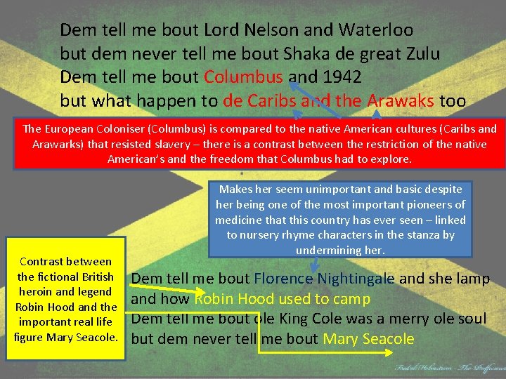 Dem tell me bout Lord Nelson and Waterloo but dem never tell me bout