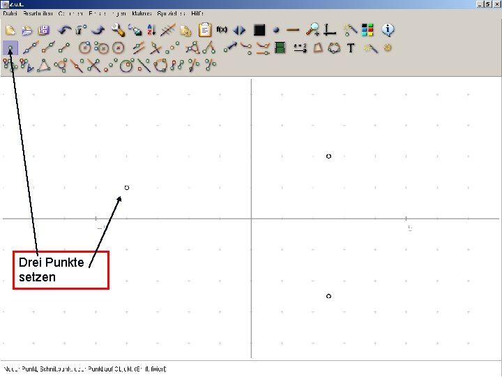 Drei Punkte setzen 