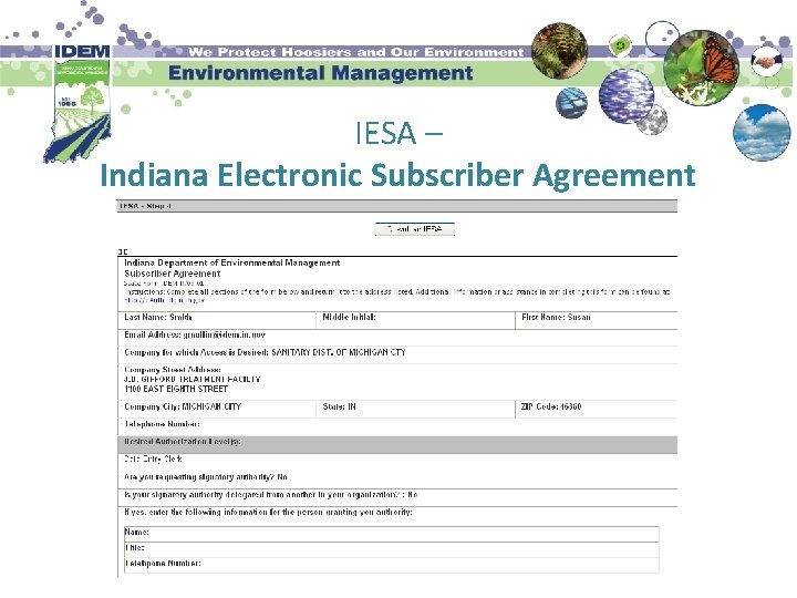 IESA – Indiana Electronic Subscriber Agreement 