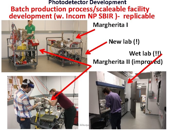 Photodetector Development Batch production process/scaleable facility development (w. Incom NP SBIR )- replicable Margherita