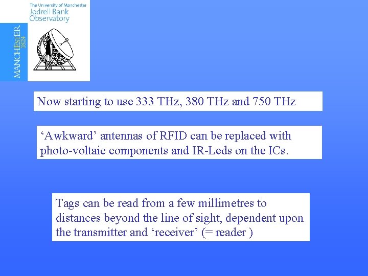 Now starting to use 333 THz, 380 THz and 750 THz ‘Awkward’ antennas of