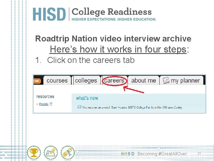 Roadtrip Nation video interview archive Here’s how it works in four steps: 1. Click