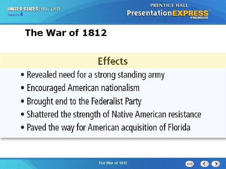 425 Section Chapter Section 1 The War of 1812 The Cold War Begins 