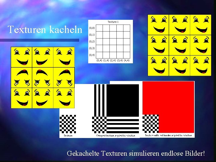 Texturen kacheln Gekachelte Texturen simulieren endlose Bilder! 