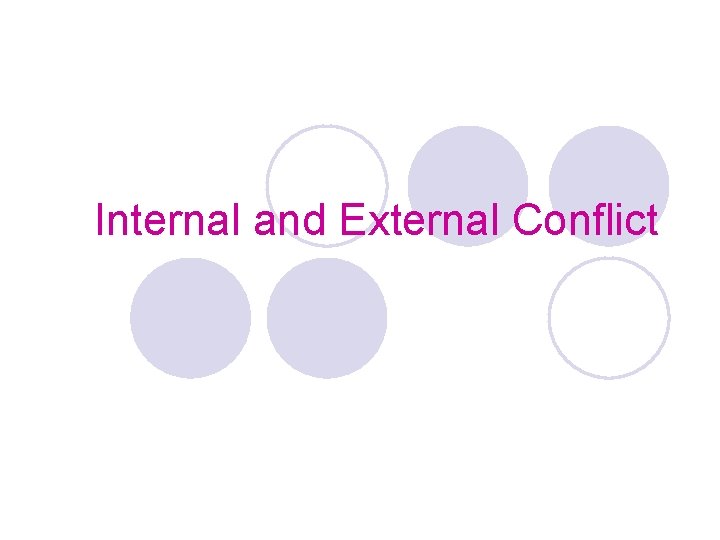 Internal and External Conflict 