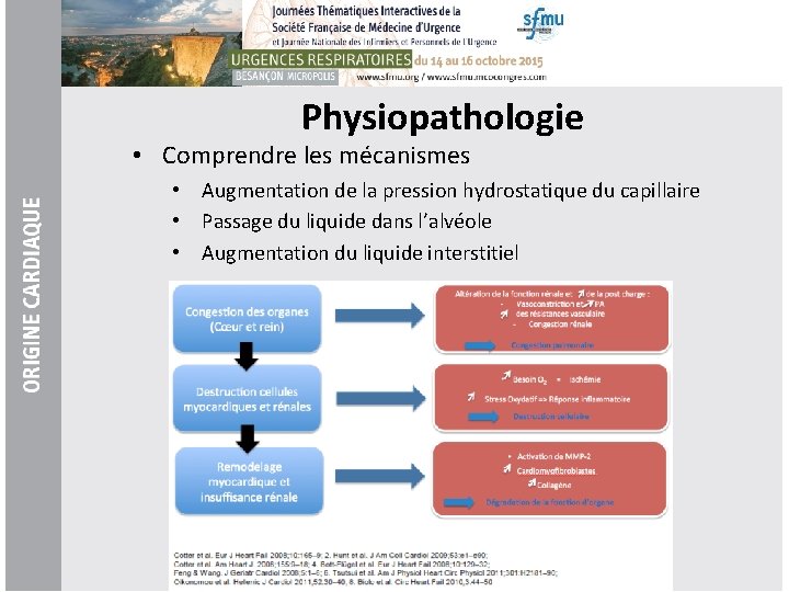 Physiopathologie • Comprendre les mécanismes • Augmentation de la pression hydrostatique du capillaire •