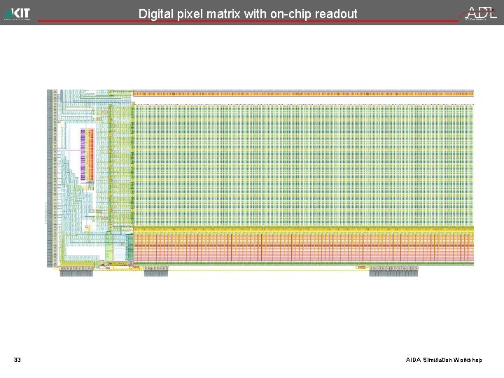 Digital pixel matrix with on-chip readout 33 AIDA Simulation Workshop 