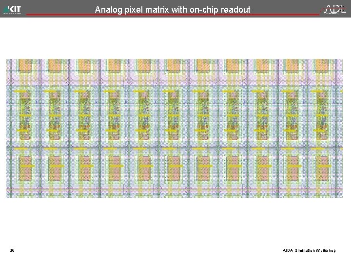 Analog pixel matrix with on-chip readout 36 AIDA Simulation Workshop 