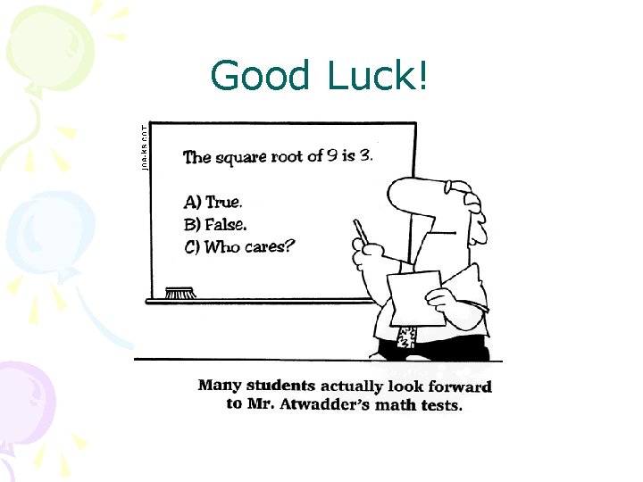 Good Luck! 