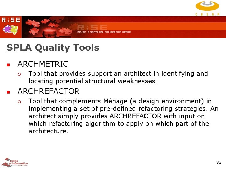 SPLA Quality Tools ARCHMETRIC Tool that provides support an architect in identifying and locating SPLA Quality Tools ARCHMETRIC Tool that provides support an architect in identifying and locating