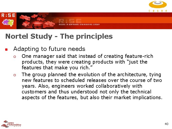Nortel Study - The principles Adapting to future needs One manager said that instead Nortel Study - The principles Adapting to future needs One manager said that instead
