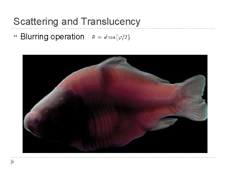 Scattering and Translucency Blurring operation 