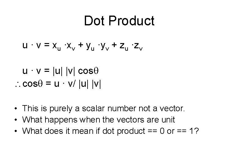 Points Vectors Lines Spheres And Matrices Overview Points