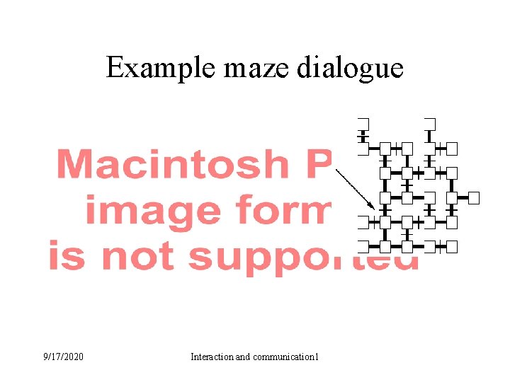 Example maze dialogue 9/17/2020 Interaction and communication 1 
