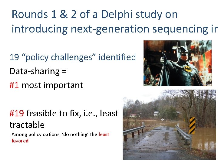 Rounds 1 & 2 of a Delphi study on introducing next-generation sequencing in 19