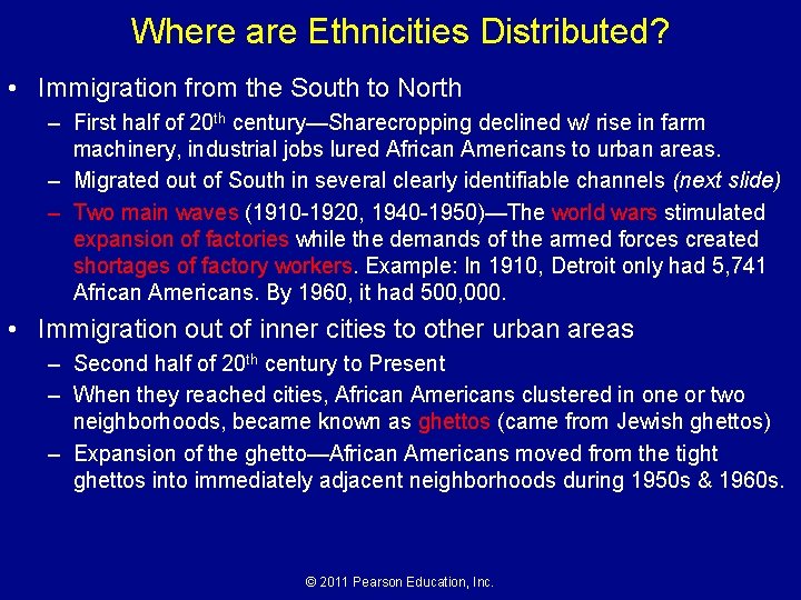 Where are Ethnicities Distributed? • Immigration from the South to North – First half Where are Ethnicities Distributed? • Immigration from the South to North – First half