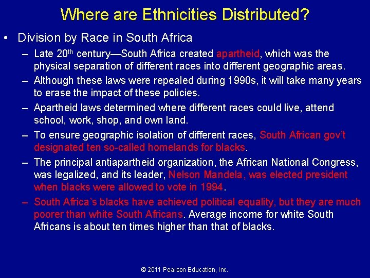 Where are Ethnicities Distributed? • Division by Race in South Africa – Late 20 Where are Ethnicities Distributed? • Division by Race in South Africa – Late 20