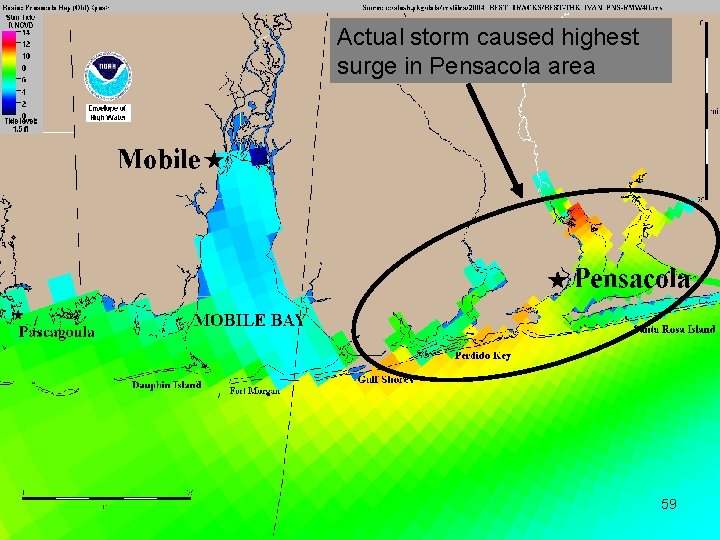 Actual storm caused highest surge in Pensacola area 59 