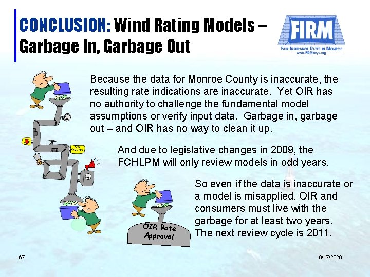 CONCLUSION: Wind Rating Models – Garbage In, Garbage Out Because the data for Monroe